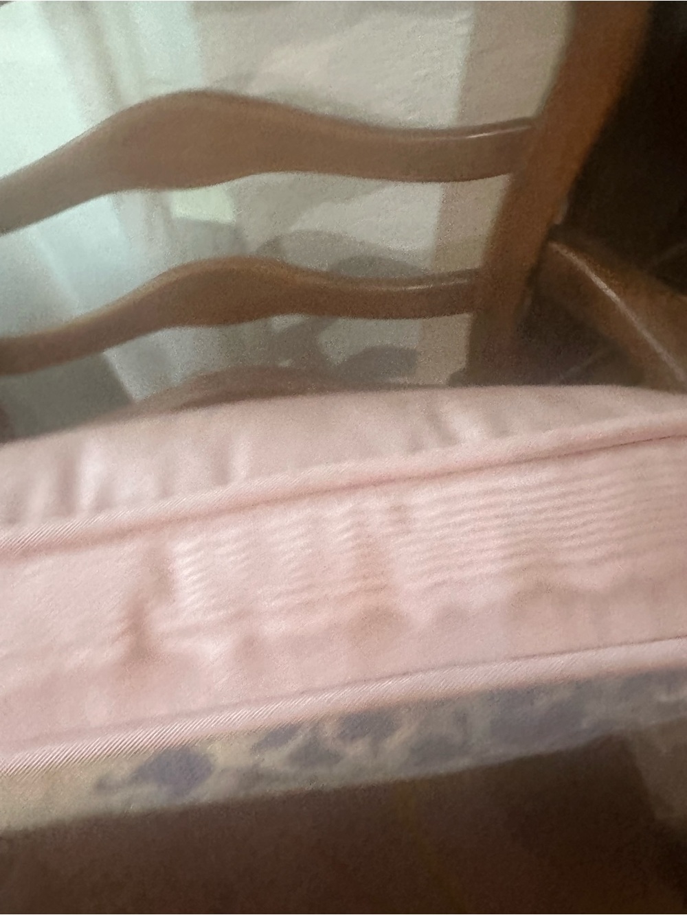 Needlepoint Seashell Pillow - Pastel Pink & Lavender - Picture 5 of 11